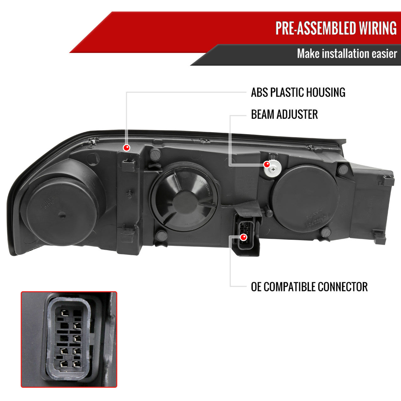 Interruttore alzacristallo elettrico lato conducente, pulsante alzacristallo per Citroen 6554HA Interruttore alzacristallo elettrico lato conducente, pulsante alzacristallo per Citroen 6554HA