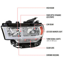 Load image into Gallery viewer, Spec-D Headlights Ram 2500 3500 (19-22) Tradesman / Big Horn -  Dual Bar LED - Black / Chrome w/ Breathing Effect Alternate Image