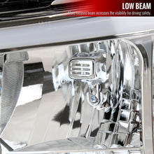 Load image into Gallery viewer, Spec-D Headlights Chevy Silverado 1500 (07-14) OE Style w/ LED C-Bar &amp; Amber Reflector - Chrome or Black Alternate Image