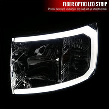 Load image into Gallery viewer, Spec-D Headlights Chevy Silverado 1500 (07-14) OE Style w/ LED C-Bar &amp; Amber Reflector - Chrome or Black Alternate Image