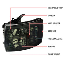 Load image into Gallery viewer, Spec-D Headlights Chevy Silverado 1500 (07-14) OE Style w/ LED C-Bar &amp; Amber Reflector - Chrome or Black Alternate Image