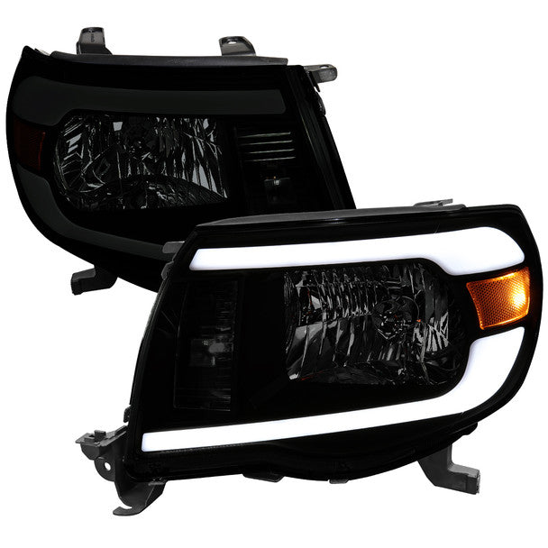 Chrome Headlights w/ LED C-Bar and Signal Lights for 1988-1999 GM C/K Chrome Headlights w/ LED C-Bar and Signal Lights for 1988-1999 GM C/K