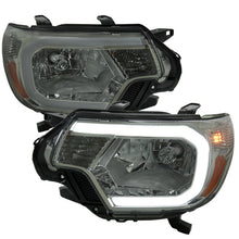 Load image into Gallery viewer, Spec-D OEM Replacement Headlights Toyota Tacoma (12-15) OE Style or LED Bar - Black / Smoke / Chrome - Chrome w/ Smoke Lens Alternate Image