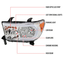 Load image into Gallery viewer, Spec-D Headlights Toyota Tundra (07-13) Sequoia (08-17) OE Style w/ LED Tube &amp; LED Turn Signal  - Chrome or Black Alternate Image