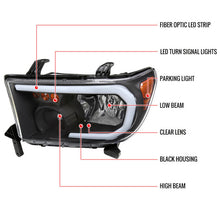 Load image into Gallery viewer, Spec-D Headlights Toyota Tundra (07-13) Sequoia (08-17) OE Style w/ LED Tube &amp; LED Turn Signal  - Chrome or Black Alternate Image
