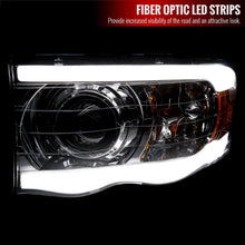 Load image into Gallery viewer, Spec-D Headlights Ram 1500 (02-05) Ram 2500/3500 (03-05) DRL LED Tube - Black / Chrome / Smoked - Euro Headlights / Matte Black / Clear Alternate Image