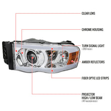 Load image into Gallery viewer, Spec-D Headlights Ram 1500 (02-05) Ram 2500/3500 (03-05) DRL LED Tube - Black / Chrome / Smoked - Euro Headlights / Matte Black / Clear Alternate Image