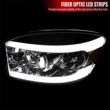Load image into Gallery viewer, Spec-D Projector Headlights Dodge RAM 1500 / 2500 / 3500 (2006-2009) LED Bar - Black or Chrome - Chrome / Smoke Alternate Image
