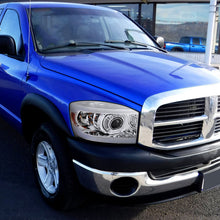 Load image into Gallery viewer, Spec-D Projector Headlights Dodge RAM 1500 / 2500 / 3500 (2006-2009) LED Bar - Black or Chrome - Chrome / Smoke Alternate Image