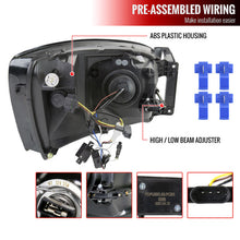 Load image into Gallery viewer, Spec-D Projector Headlights Dodge RAM 1500 / 2500 / 3500 (2006-2009) LED Bar - Black or Chrome - Chrome / Smoke Alternate Image