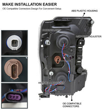 Load image into Gallery viewer, Spec-D Projector Headlights Ford F250 F350 F450 (2017-2019) Dual C Bar Style &amp; Sequential LED Turn Signal - Black / White / Clear - Matte Black / Clear Lens Alternate Image