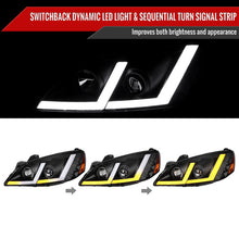 Load image into Gallery viewer, Spec-D Projector Headlights Pontiac G6 (05-10) Factory Style w/ Standard or Sequential LED - Black - Standard LED / Matte Black / Clear Alternate Image