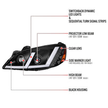 Load image into Gallery viewer, Spec-D Projector Headlights Pontiac G6 (05-10) Factory Style w/ Standard or Sequential LED - Black - Standard LED / Matte Black / Clear Alternate Image