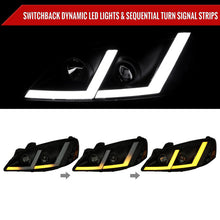 Load image into Gallery viewer, Spec-D Projector Headlights Pontiac G6 (05-10) Factory Style w/ Standard or Sequential LED - Black - Standard LED / Matte Black / Clear Alternate Image