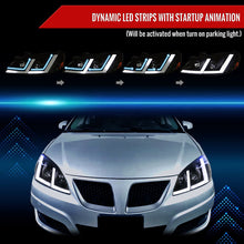 Load image into Gallery viewer, Spec-D Projector Headlights Pontiac G6 (05-10) Factory Style w/ Standard or Sequential LED - Black - Standard LED / Matte Black / Clear Alternate Image