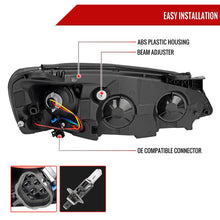 Load image into Gallery viewer, Spec-D Projector Headlights Pontiac G6 (05-10) Factory Style w/ Standard or Sequential LED - Black - Standard LED / Matte Black / Clear Alternate Image