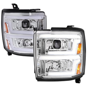 Spec-D Projector Headlights Chevy Silverado 2500HD / 3500HD (15-19) Switchback Sequential LED