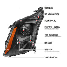 Load image into Gallery viewer, Spec-D Projector Headlights Cadillac SRX (2010-2016) Black or Chrome w/ Clear or Smoke Lens Alternate Image