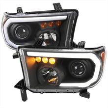 Load image into Gallery viewer, Spec-D Projector Headlights Toyota Sequoia (08-17) w/ Retro Style LED Tube - Black or Chrome Alternate Image