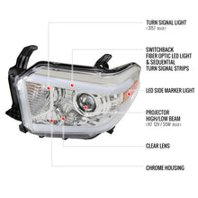 Load image into Gallery viewer, Spec-D Projector Headlights Toyota Tundra (2014-2021) w/ Switchback Sequential Turn Signal LED Bar - Black or Chrome Alternate Image
