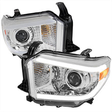 Load image into Gallery viewer, Spec-D Projector Headlights Toyota Tundra (2014-2021) w/ Switchback Sequential Turn Signal LED Bar - Black or Chrome Alternate Image