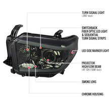 Load image into Gallery viewer, Spec-D Projector Headlights Toyota Tundra (2014-2021) w/ Switchback Sequential Turn Signal LED Bar - Black or Chrome Alternate Image