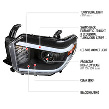 Load image into Gallery viewer, Spec-D Projector Headlights Toyota Tundra (2014-2021) w/ Switchback Sequential Turn Signal LED Bar - Black or Chrome Alternate Image