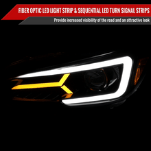 Load image into Gallery viewer, Spec-D Projector Headlights Subaru WRX STi (2015-2021) Black w/ Sequential Switchback LED DRL Alternate Image