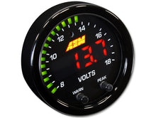 Load image into Gallery viewer, AEM X-Series Volt Gauge 8-18V Black Bezel &amp; Black Faceplate 30-0303 Alternate Image