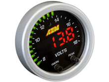 Load image into Gallery viewer, AEM X-Series Volt Gauge 8-18V Black Bezel &amp; Black Faceplate 30-0303 Alternate Image