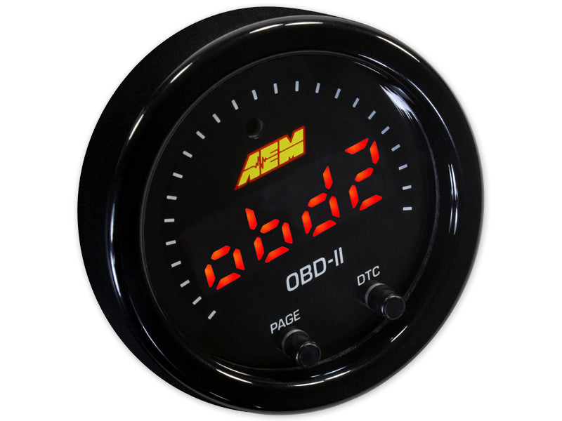 AEM X-Series OBD2 Gauge Black Bezel & Black Faceplate 30-0311