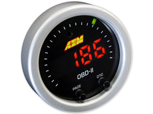 AEM X-Series OBD2 Gauge Black Bezel & Black Faceplate 30-0311