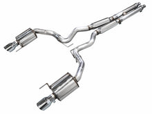 Load image into Gallery viewer, AWE Exhaust Ford Mustang Coupe GT S650 (24-26) Catback w/ 4" Quad or 4.5" Dual Tips - Track / Touring / SwitchPath - Touring / 4.5” Dual Tips / Chrome Silver Tips Alternate Image