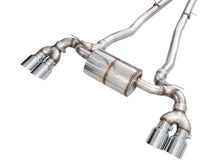 Load image into Gallery viewer, AWE Exhaust BMW M5 G90 G99 (2025-2026) Track or Touring Catback with 4.5" Tips - Track / Dual 4.5" Slash Cut Chrome Silver Tips Alternate Image