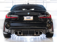 Load image into Gallery viewer, AWE 0FG Exhaust BMW M3 G80 (21-25) M4 G82 / G83 (21-24) Track or SwitchPath Catback w/ 4.5” Silver or Black Tips - Track Edition / Chrome Silver Tips Alternate Image