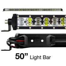 Load image into Gallery viewer, XKGlow RGBW Light Bar High Power Offroad Work/ Hunting Light w/ Built-in XKChrome Bluetooth Controller - 14/ 20/ 32/ 38/ 50 inches - 50" RGBW Light Bar Alternate Image