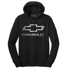 Load image into Gallery viewer, Tee Luv Chevy Bowtie Fleece Hoodie Sweatshirt - Black (S-3XL) Alternate Image