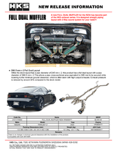 Load image into Gallery viewer, HKS Exhaust Nissan Z RZ34 (2022-2023) Dual Exit Catback - 31014-KN002 - Default Title Alternate Image