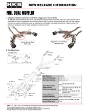 Load image into Gallery viewer, HKS Exhaust Nissan Z RZ34 (2022-2023) Dual Exit Catback - 31014-KN002 - Default Title Alternate Image