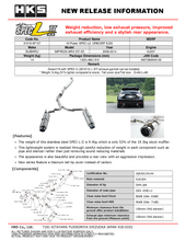 Load image into Gallery viewer, HKS Exhaust Subaru WRX STi Hatchback (08-14) Hi-Power Spec L II Catback - 31019-AF127 - Default Title Alternate Image