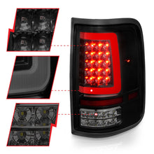 Load image into Gallery viewer, Anzo Full LED Tail Lights for Ford F150 (2004-2008) C-Bar Black Housing with Clear or Smoke Lens Alternate Image