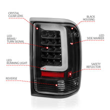 Load image into Gallery viewer, Anzo Tail Lights for Ford Ranger (93-97) LED C Bar - Black with Clear Lens 311359 - Default Title Alternate Image