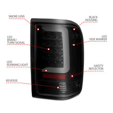 Load image into Gallery viewer, Anzo Tail Lights for Ford Ranger (93-97) F100 Ranger (96-97) LED C Bar - Black with Clear or Smoke Lens Alternate Image
