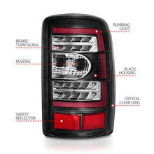 Load image into Gallery viewer, Anzo LED Tail Lights for Chevy Suburban / Tahoe &amp; GMC Yukon / Yukon XL (00-06) Red / Clear Lens with Black or Chrome Housing Alternate Image