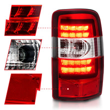 Load image into Gallery viewer, Anzo LED Tail Lights for Chevy Suburban / Tahoe &amp; GMC Yukon / Yukon XL (00-06) Red / Clear Lens with Black or Chrome Housing Alternate Image