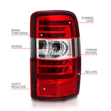 Load image into Gallery viewer, Anzo LED Tail Lights for Chevy Suburban / Tahoe &amp; GMC Yukon / Yukon XL (00-06) Red / Clear Lens with Black or Chrome Housing Alternate Image