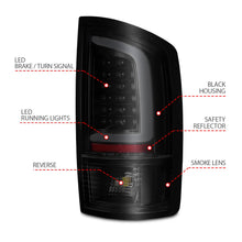 Load image into Gallery viewer, Anzo LED Tail Lights for Dodge Ram 1500 (02-06) Ram 2500 / 3500 (03-06) C-Bar Black Housing with Clear or Smoke Lens Alternate Image
