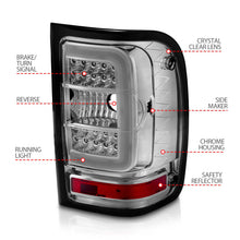 Load image into Gallery viewer, Anzo LED Tail Lights for Ford Ranger (2001-2011) C-Bar Style Black or Chrome Housing with Clear or Smoke Lens Alternate Image