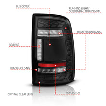 Load image into Gallery viewer, Anzo Full LED Tail Lights for Ram 2500 / 3500 (2019-2024) Black Housing with Clear Lens 311482A Alternate Image