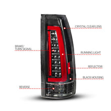 Load image into Gallery viewer, Anzo Full LED Tail Lights for Chevy &amp; GMC C/ K 1500 2500 3500 (1988-1999) Black or Chrome Housing with Clear, Red or Smoke Lens Alternate Image